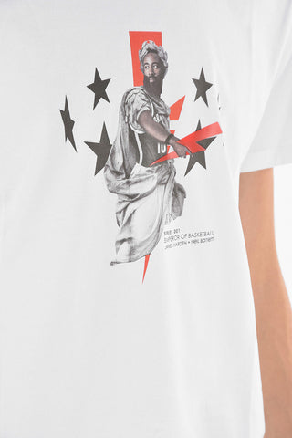 JAMES HARDEN T-Shirt Girocollo con Stampa sul Fronte