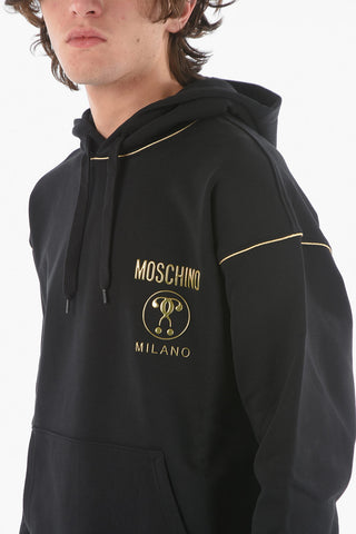 COUTURE! Logoed Hooded Sweatshirt with Contrasting Trimmings