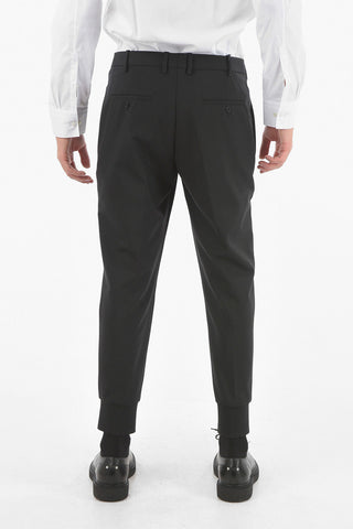 Low Waist Slim Fit Pants with Ankle Cuff