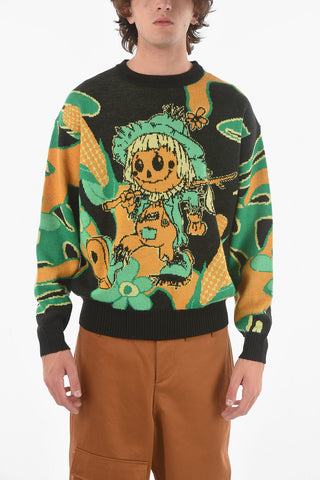 Wool Blend CORN POPS Crewneck Sweater