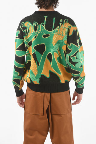 Wool Blend CORN POPS Crewneck Sweater