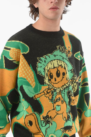 Wool Blend CORN POPS Crewneck Sweater