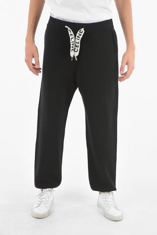 Logoed Drawstring Cashmere Blend Joggers