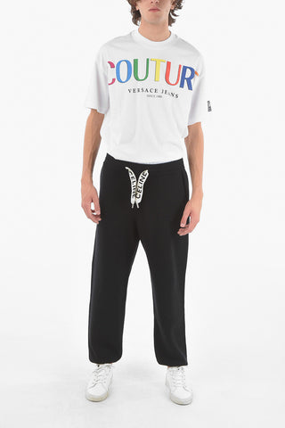 Logoed Drawstring Cashmere Blend Joggers