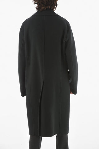 Double Breasted Virgin Wool DAIMLER Coat With Flap Pockets