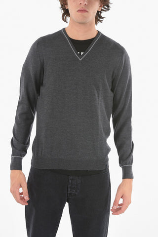 V Neck Virgin Wool Sweater