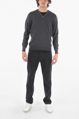 V Neck Virgin Wool Sweater