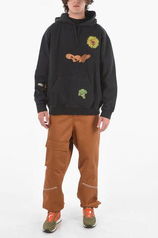 Hooded VEGGIE SAUNA Sweatshirt with Embroideries