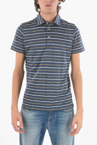 Balanced Stripe LINOMEL Flax Polo