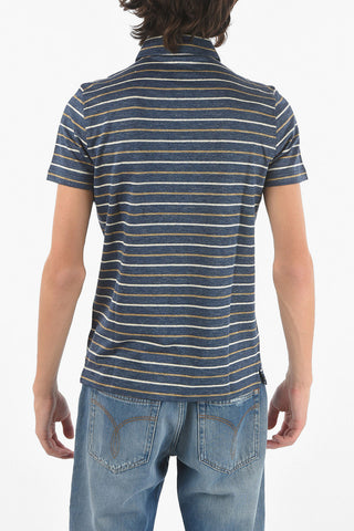 Balanced Stripe LINOMEL Flax Polo