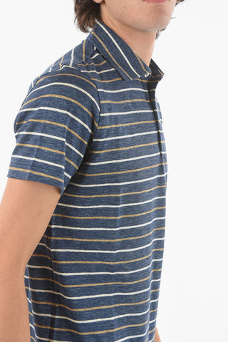 Balanced Stripe LINOMEL Flax Polo