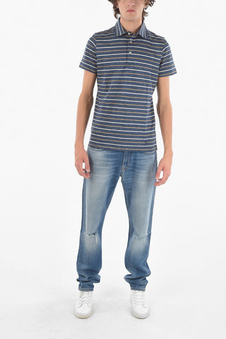 Balanced Stripe LINOMEL Flax Polo