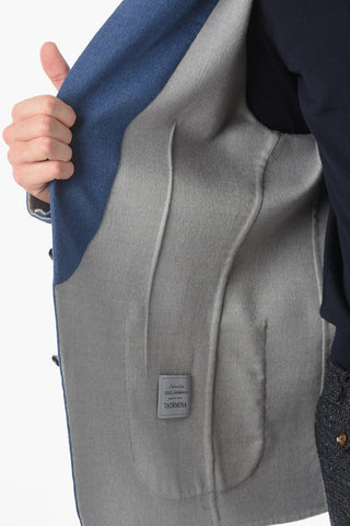 Blazer Sfoderato Sartoriale in Misto Lana Vergine con Revers a Lancia