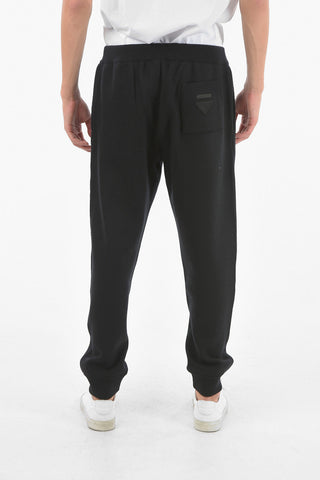 Wool Cashmere Blend Joggers With Elastic Waist