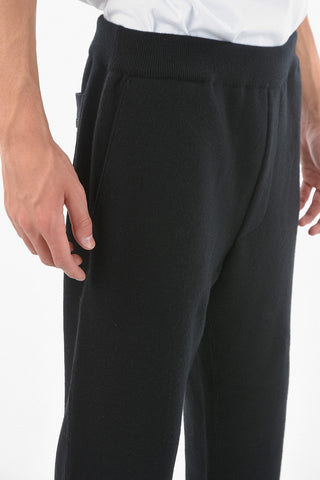 Wool Cashmere Blend Joggers With Elastic Waist