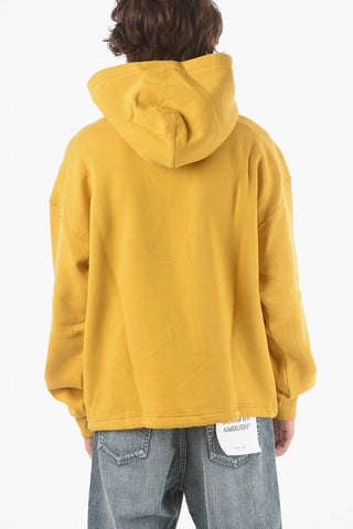 Waist Drawstring Embroidered Logo Hoodie