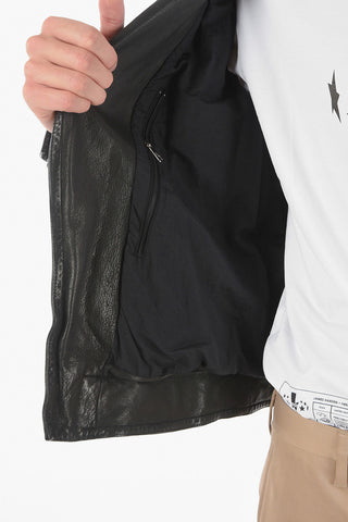 Giubbotto Biker in Pelle Skinny Fit
