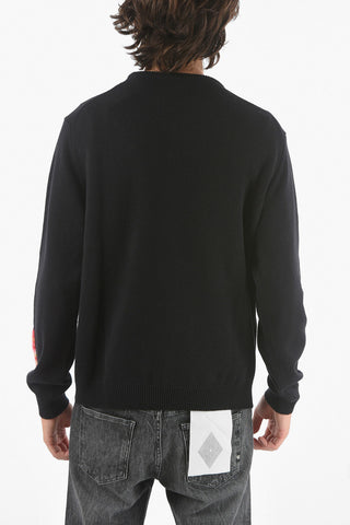 Printed Crewneck Merin Wool Blend Sweater