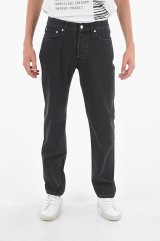 Straight Fit 5 Pockets Jeans 18 cm