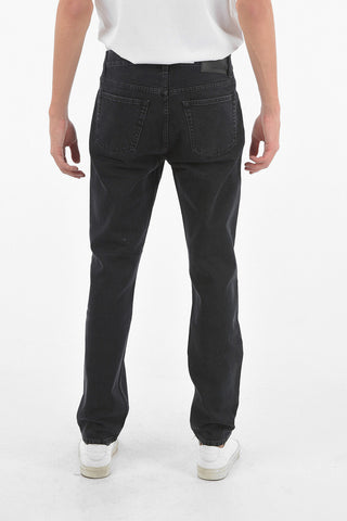 Straight Fit 5 Pockets Jeans 18 cm