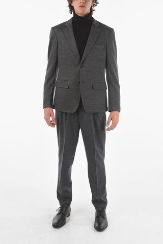 Blazer Sfoderato in Lana Vergine e Lino con Revers Classico