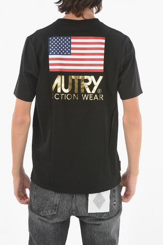 Crewneck Short Sleeved T-shirt With Back Logo Print