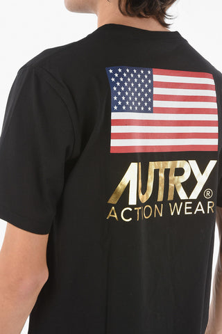 Crewneck Short Sleeved T-shirt With Back Logo Print