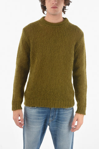 Crewneck Mohair Wool Blend Sweater
