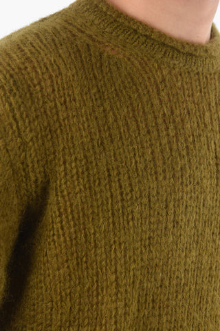 Crewneck Mohair Wool Blend Sweater