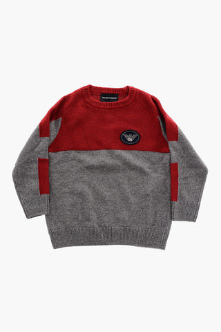EMPORIO Two-Tone Crew-neck Sweater