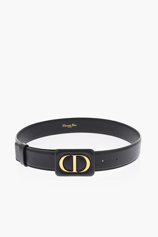 35mm Leather Basic BOBBY Belt with Golden Monogram