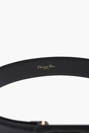 35mm Leather Basic BOBBY Belt with Golden Monogram