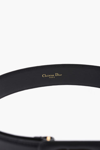35mm Leather Basic BOBBY Belt with Golden Monogram