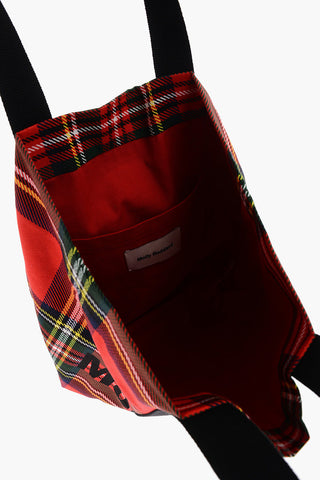 Tartan Motif Shopper Bag