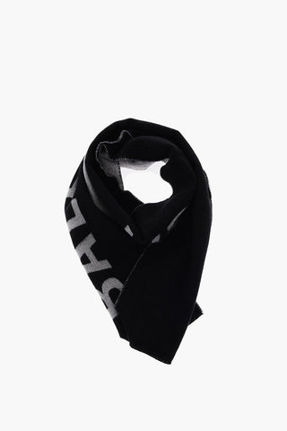 Logoed Wool Jacquard Scarf
