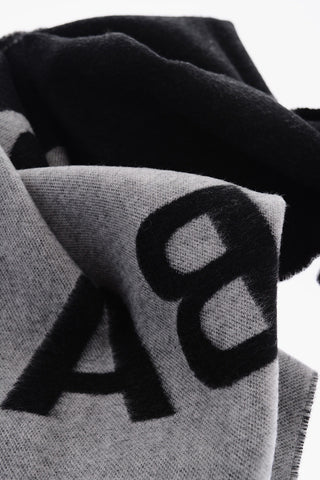 Logoed Wool Jacquard Scarf