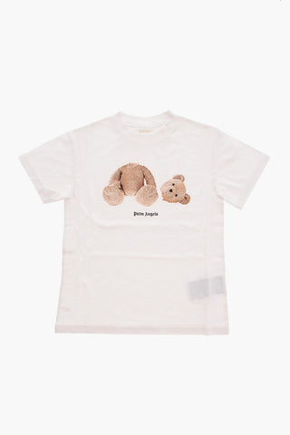T-shirt Girocollo con Stampa Teddy Bear