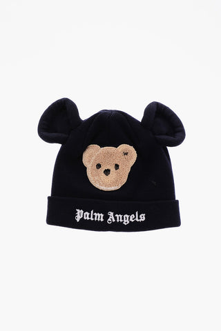 Ribbed Virgin Wool Beanie with Ears