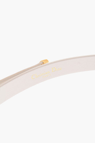 20mm Leather Silm Fit Belt with Logo and Golden Closure