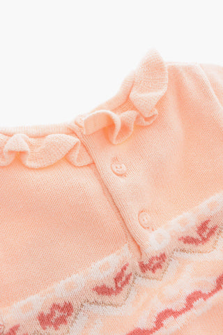 Ruffle Collar Crew-neck Sweater