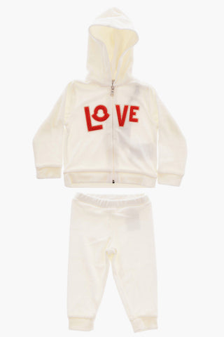 Velour Joggers and Sweatshirt Set