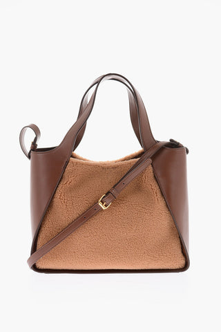 Borsa a Tracolla in Ecopelle con Dettaglio Teddy