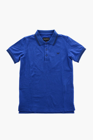 EMPORIO Stretch Cotton 3 Button Polo Shirt
