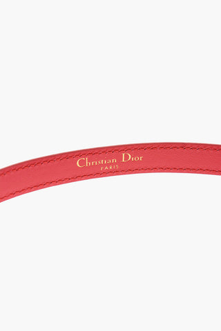 20mm Leather Silm Fit Belt with Logo and Golden Closure