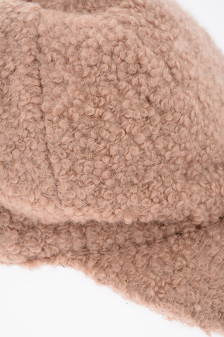 Solid Color Bouclè Cap