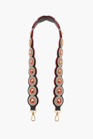 All Over Studded Leather Shoulder Strap For Bag