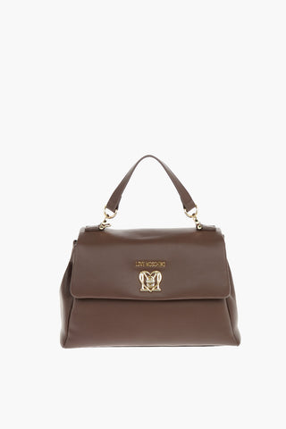 LOVE Borsa Handle in Ecopelle con Monogram Frontale e Tracolla Removibile