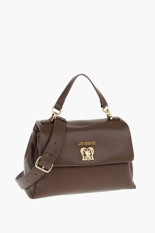 LOVE Borsa Handle in Ecopelle con Monogram Frontale e Tracolla Removibile