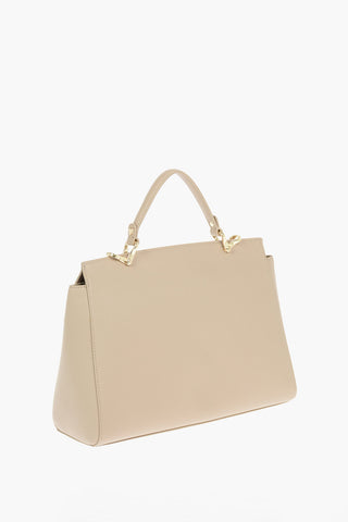 LOVE Textured Faux Leather Handle Bag with Magnetic Closure