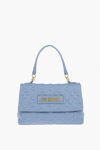 LOVE Quilted Faux Leather Shoulder Bag